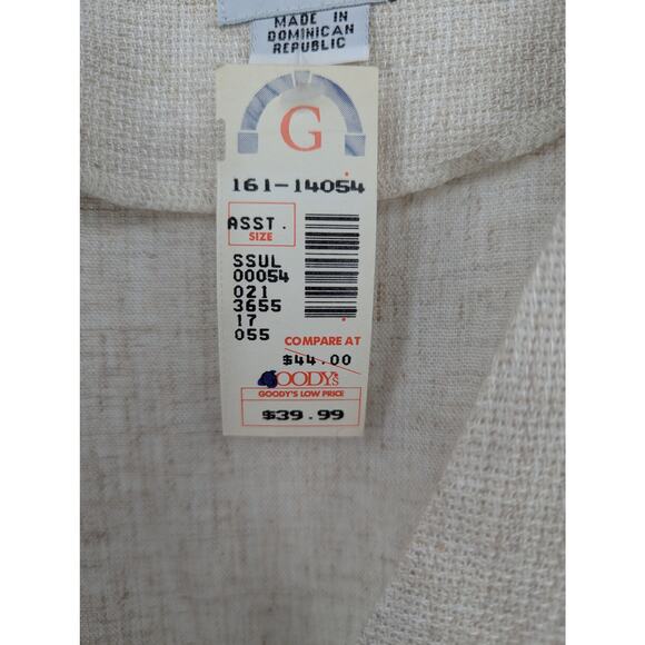 Stephanie K Linen Blend Vest & Pants Set Size 18 XL VTG NWT Beige Outfit Y2K 90s - Picture 7 of 10